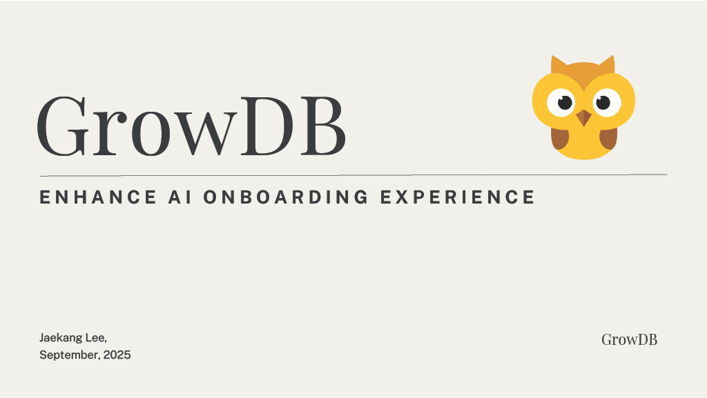 GrowDB Presentation Slide